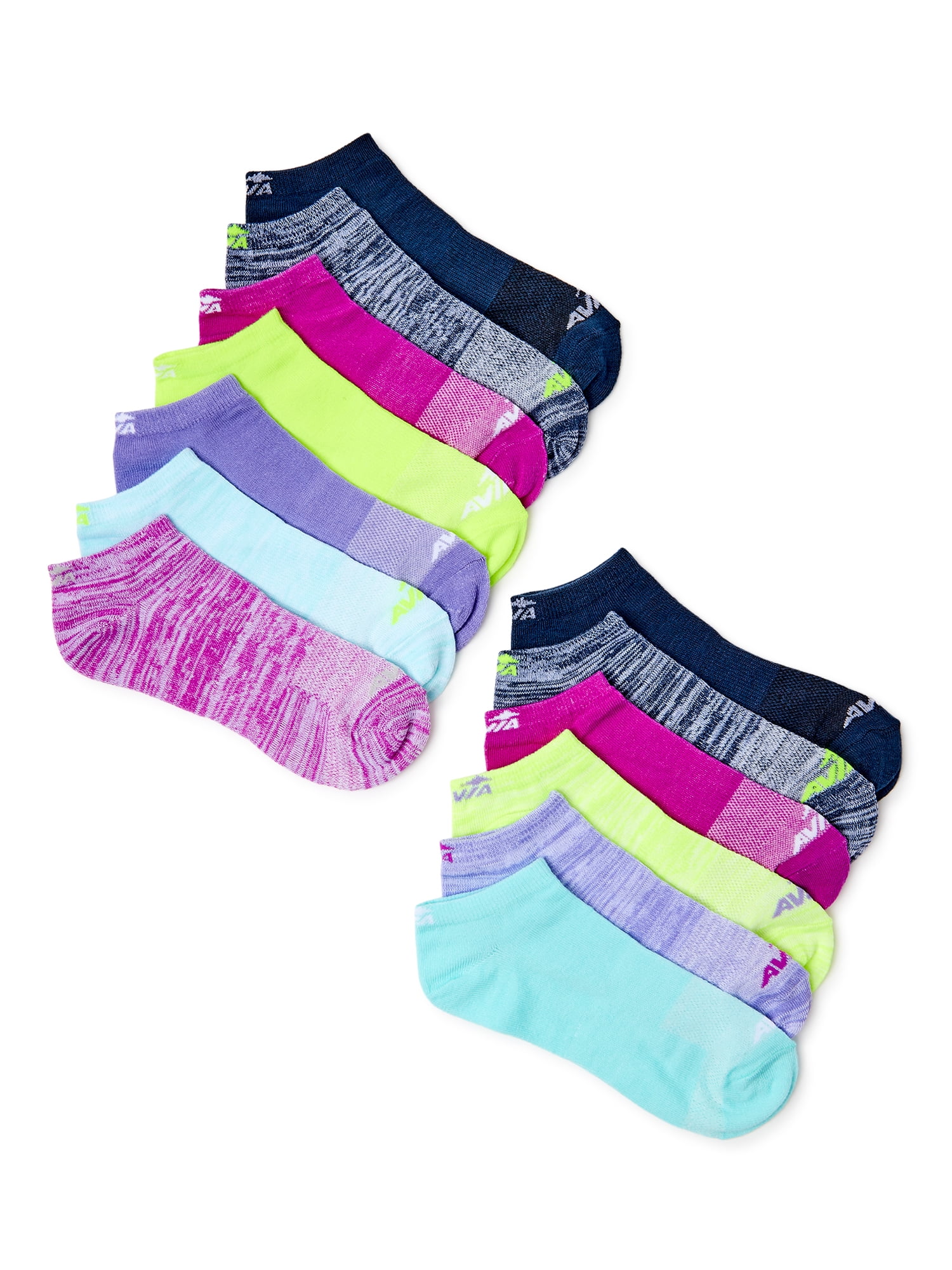 Avia Women's Performance Flatknit No Show Socks, 10+3 Bonus Pack