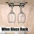 thumbnail image 1 of Hanging Glass Holder, European Style Iron Glass Storage Rack for Home Kitchen Bar Decor, 1 of 8