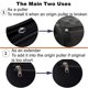 thumbnail image 2 of Detachable Zipper Pulls Replacement 5-Pack Metallic black, 2 of 3