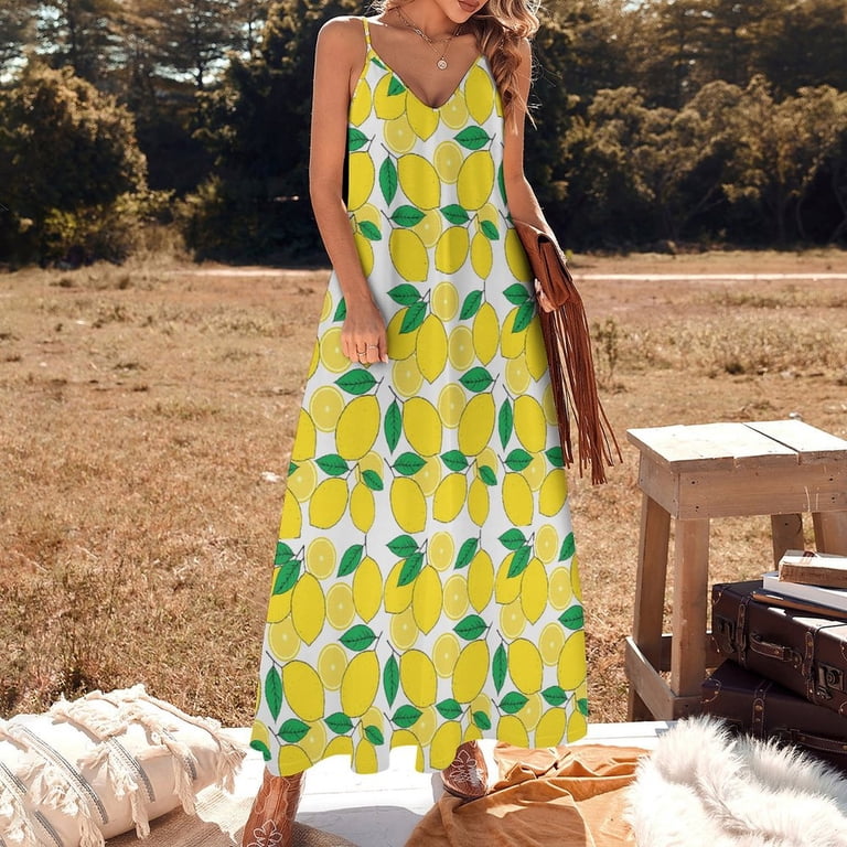 lemon dress for women JYYAU Fruit Pattern Women's Short Sleeve Sheath Dress Party Dresses Business Casual Work Outfits : Clothing, Shoes & Jewelry smocked back panel Scalpers Women's Lemon Lime Dress