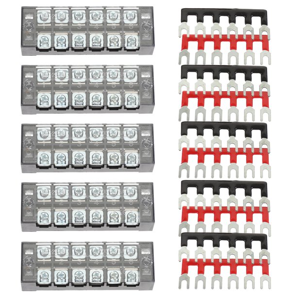 unbranded 1Jgo Kit De Terminales Eléctricos Negros Con Tornillo Para Auto Organizador De Cableado Duradero