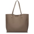 thumbnail image 5 of Dreubea Bolso de hombro de piel sintética suave para mujer, bolso de mano con borlas de gran capacidad, 5 of 5