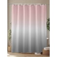 thumbnail image 4 of Pink Gray Shower Curtain, Gradient Waterproof Shower Curtain Set with 12 Hooks Lightweight Washable Fabric Shower Curtains for Bathroom 72x72 Inches, 4 of 6