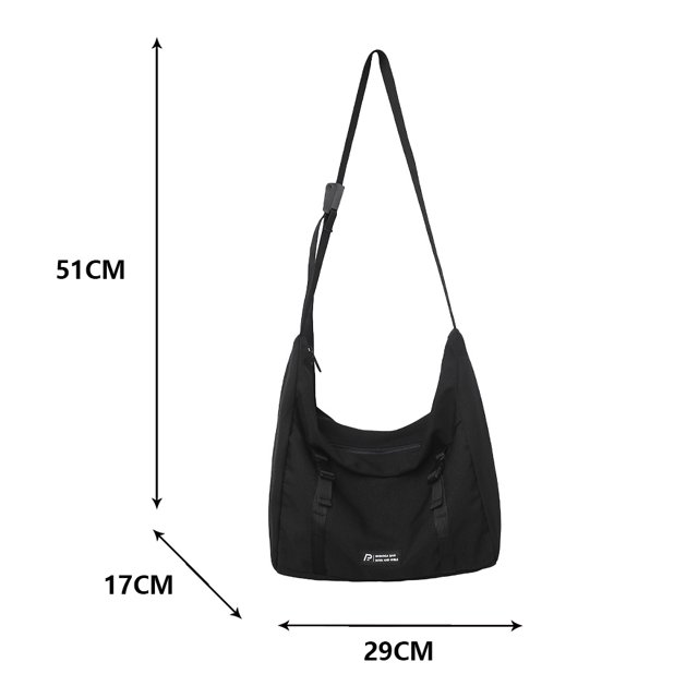 Bolsa cruzado Harajuku de gran capacidad Unisex bandolera de hombro de Ehuebsd Color sólido resistente al agua para viajes de calle escuela y oficina