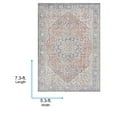 thumbnail image 3 of Livabliss Colin Vintage Washable Area Rug,5'3" x 7'3",Red/Blue, 3 of 8
