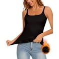 thumbnail image 6 of Women’s Thermal Fleece Lined Camisole Adjustable Strap Sleeveless Tank Top Square Neck Base Layer for Winter, 6 of 7