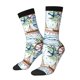 thumbnail image 1 of Balery Watercolor Sailboat Calcetas Largas con Estampado para Hombre y Mujer – Suaves y Transpirables, Talla Única (US 5-11), 1 of 6