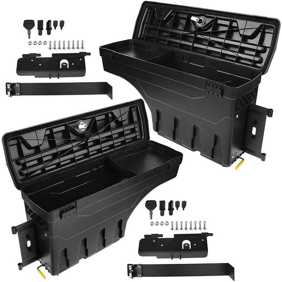 A-Premium Storage Box Case Compatible with Ford F-250/350 Super Duty 1999-2016 Rear Side 2-PC Set