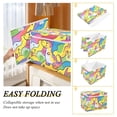 thumbnail image 2 of Yayeee Collapsible Cube Storage Bin with Lid Fabric Closet Decorative Basket with Handles, Vibrant Dinosaur, 2 of 7