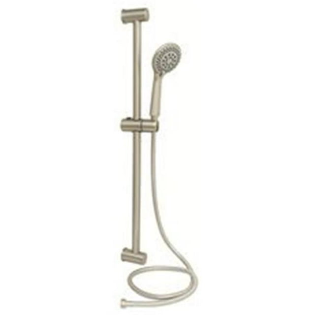 Premier 2492995 Sliding Bar Shower Set with 5-Function Handheld Shower & 60 in. Stainless Steel Hose - Brushed Nickel
