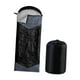 thumbnail image 2 of Bacilínea de dormir al aire libre Bolsa de sueño cálida para acampar cubierta portátil con equipos de bolsas de transporte edredón de mochilas para Negro y gris, 2 of 8