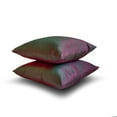 thumbnail image 5 of The HomeCentric Decorative Throw Pillow covers Green & Fuchsia Pack of 2, 20"x20" (50x50 cm) Silk Solid Cushion cover For Sofa Chouch, Hotels, living, Bed Room Modern Style - Green Fuchsia Luxury, 5 of 9