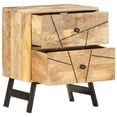 thumbnail image 5 of vidaXL Nightstand Storage Bedside Table for Home Bedroom Solid Wood Mango, 5 of 24