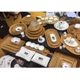 thumbnail image 7 of Set Of 6 Bamboo Round Plate 9 inch |For Appetizers / Barbecue / Steak, 7 of 7