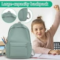 thumbnail image 6 of Backpacks for Men Women Lightweight Solid Color Bag College Backpack Cute Aesthetic Backpack Casual Daypack Blue 15.7 In, 6 of 8