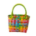 thumbnail image 4 of Bolso de mano tejido para mujer, impermeable, elegante, abierto, para ir de compras, vacaciones y al trabajo. vistoso, 4 of 9