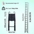 thumbnail image 2 of Attic Ladder Loft Ladder 6.2M/20.5FT Multi-Purpose Aluminium Telescoping Ladder Extension Extend Portable Collapsible Ladder with Detachable Hooks Easy Storage Conform to EN131 and CE Standard Black, 2 of 18