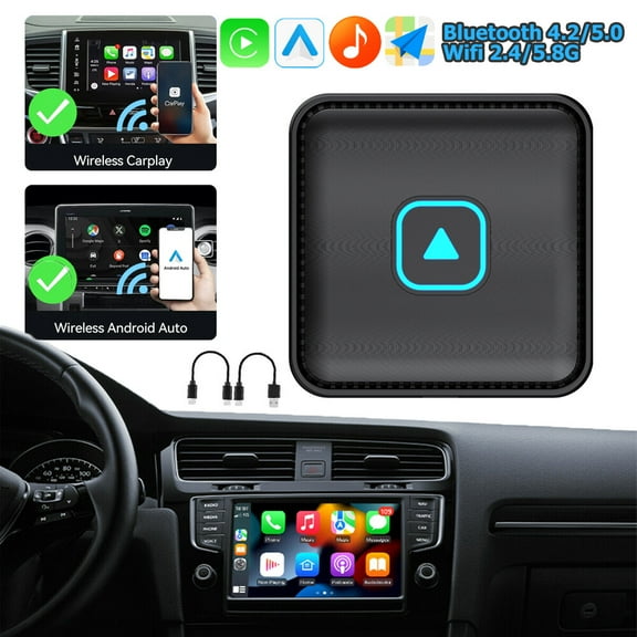 FungLam WIFI Wireless Carplay AI box Android Auto Adapter Intelligent Voice Plug and Use