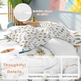 thumbnail image 2 of King 4 Piece Bedding Set Summer Tropical Palm Tree Seamless Soft Breathable Duvet Cover and Pillowcase, Surfboard on White Duvet Cover Set Bed Sheets for Bedroom Dormitory Guest Room, 2 of 9
