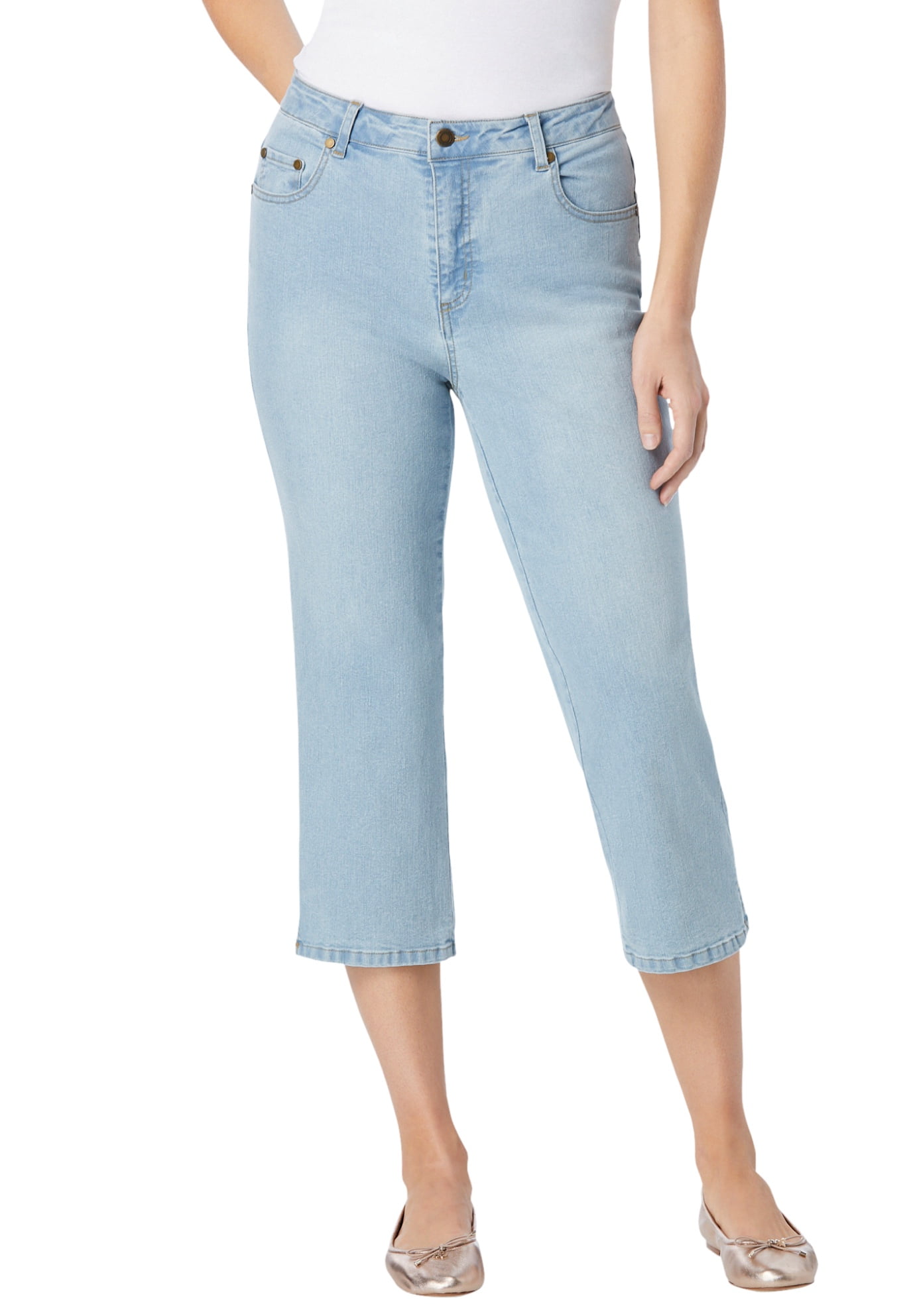 Woman Within Woman Within Women's Plus Size Petite Capri Stretch Jean