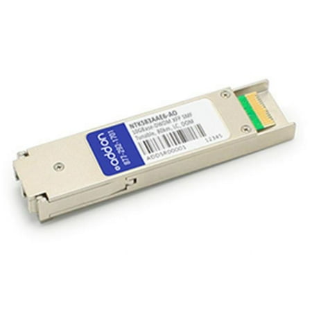 UPC: 0821455581698 | AddOn – XFP transceiver module (equivalent to: Ciena NTK583AAE6) – 10 GigE – 10GBase-DWDM – LC single-mode – up to 49.7 miles – 1530-1560 nm – TAA Compliant