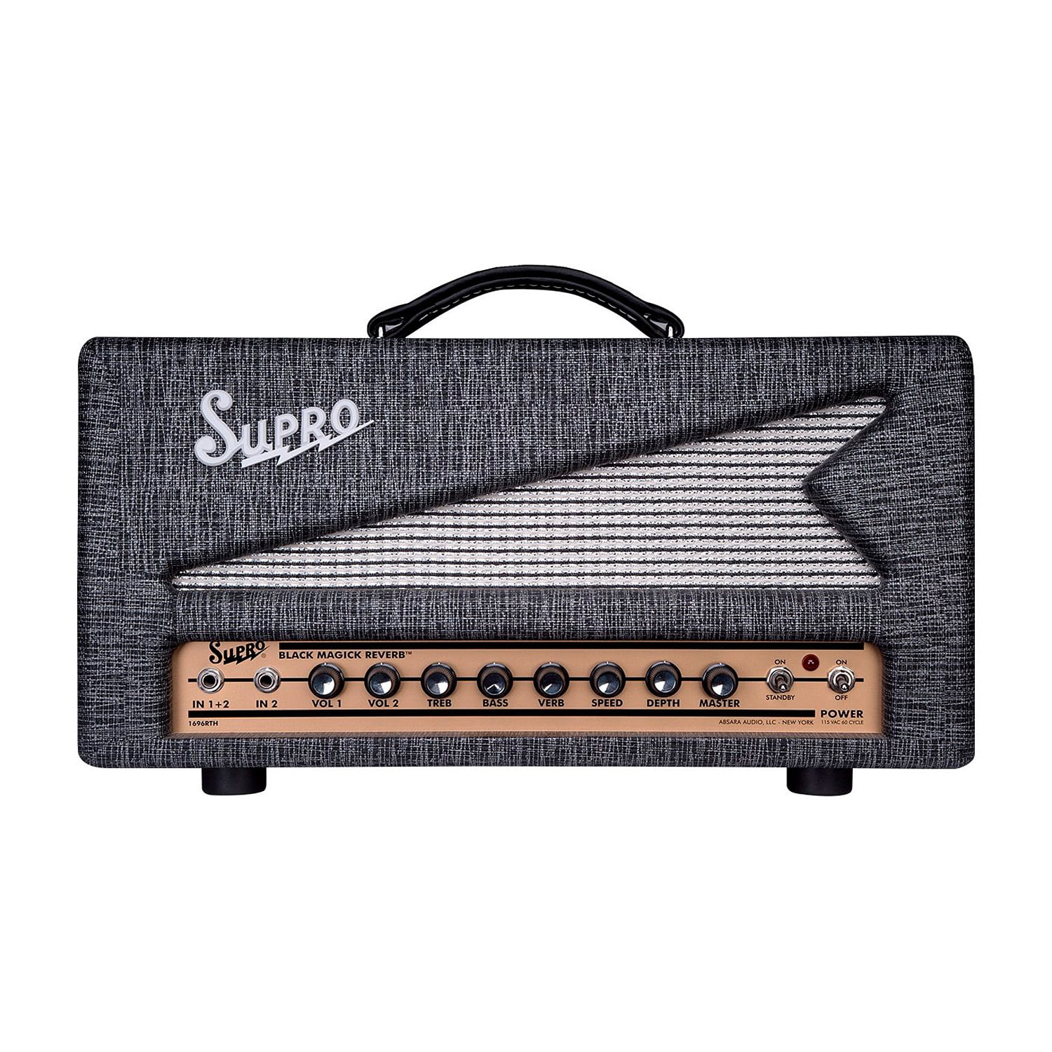 Supro 1696RT Black Magick Reverb 25-Watt 1x12 inch Tube Combo Amp (Black Rhino)