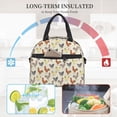 thumbnail image 4 of Disketp Funny Chicken Lonchera Térmica para Mujer y Hombre, Bolsa de Almuerzo Reutilizable e Impermeable para Trabajo, Viajes y Picnic, 4 of 7
