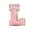 L, variant on Cheers.US English Letter Iron On Repair Patches Alphabet Sewing Appliques Clothing Badges, with Gold Glitters Border
