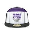 thumbnail image 2 of Men's New Era  White/Black Sacramento Kings 2025 NBA Tip Off Split Panel 59FIFTY Fitted Hat, 2 of 5