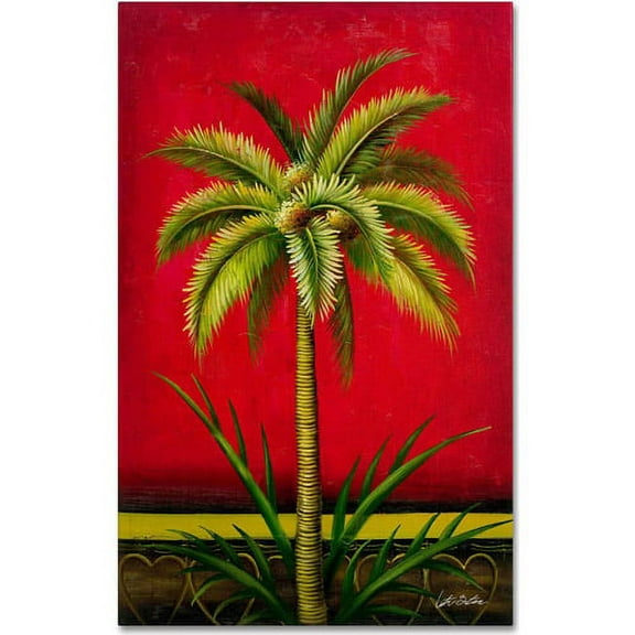 Trademark Fine Art "Tropical Palm I" Canvas Art by Victor Giton