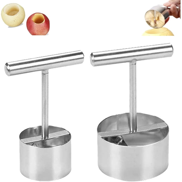 Separador de núcleo de pera y manzana multifuncional de acero inoxidable, 2 piezas, cocina