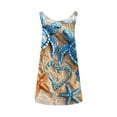 thumbnail image 4 of Viikei Womens Summer Dresses under $10,Summer Dresses for Girls,Women's Sleeveless Round Neck Printed Casual Daily Beach Medium Style Dress Blue L, 4 of 5