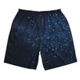 thumbnail image 3 of Uemuo Blue Glitter Retro Pattern Men's Swim Trunks Hawaiian Beach Bathing Suit Swimsuits Beach Quick-Dry Shorts with Pockets-XX-Large, 3 of 9