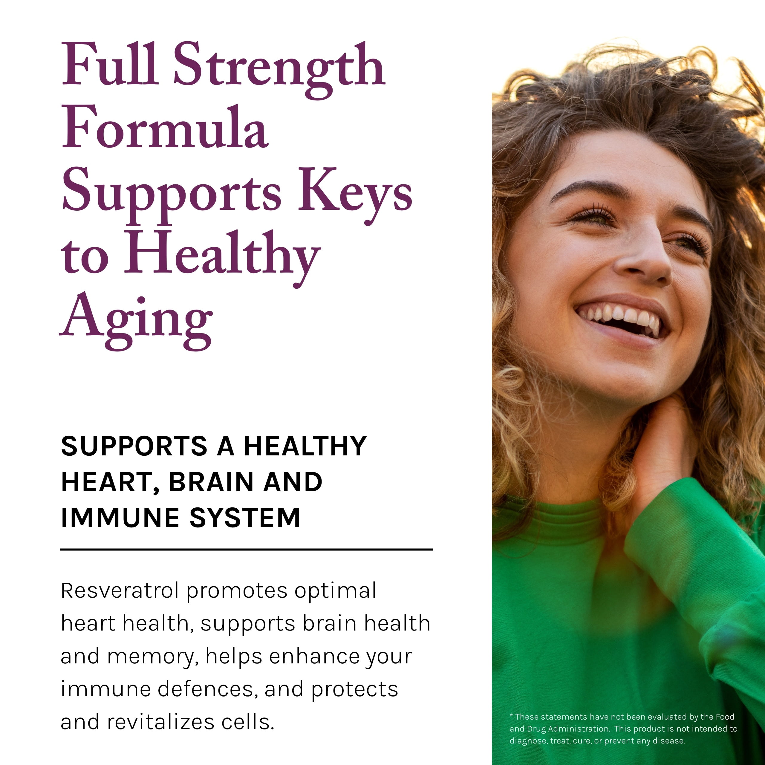 Reserveage, Resveratrol 1000 mg, Antioxidant Supplement for Heart and Immune Health, Supports Healthy Aging, Paleo, Keto, 60 Capsules