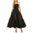 thumbnail image 1 of Mac Duggal Womens Feather Embellished Gown Dress, black, 8, 1 of 1