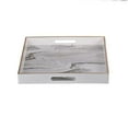 thumbnail image 4 of CC Home Furnishings Marble Designed Trays with Cut-Out Handles - 19" - White and Gray - Set of 2, 4 of 4