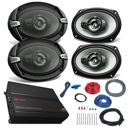 Car Amp And Speaker Combo: 2x JVC DR693 6x9