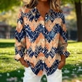 thumbnail image 2 of QQAMB Blouse for Women Plus Size Lapel Dressy Floral Printed Loose Long Sleeve Button Down Shirts Going Out Business Casual Tops, 2 of 6