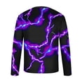 thumbnail image 5 of Blusas y camisas de manga larga con cuello redondo para hombre Camisa con estampado de luces Cuello redondo Manga larga Jersey Camiseta estampada Blusa para hombre Blusa, 5 of 5