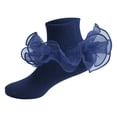 thumbnail image 1 of Toddler Baby Girls Ruffle Socks Double Lace Frilly Socks Ankle Socks, 1 of 4