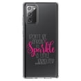 thumbnail image 1 of DistinctInk Clear Shockproof Hybrid Case for Galaxy Note 20 ULTRA (6.9" Screen) - TPU Bumper Acrylic Back Tempered Glass Screen Protector - Don't Be Afraid to Sparkle A Little Brighter, 1 of 3