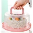 thumbnail image 4 of GUOOL Carrier with Lid Cupcake Container Muffin Tart Cookie Bread Holder Food Storage Pink, 4 of 9