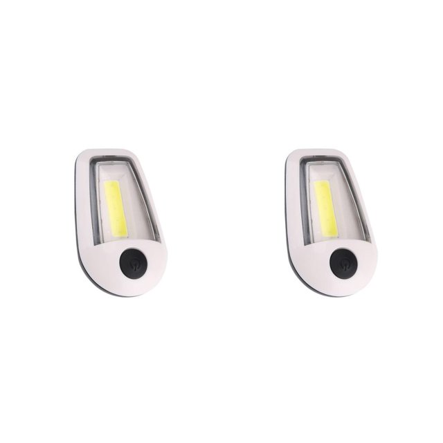 Sonducket Luz de noche multicolor equipo al aire libre Clip pequeña mini antorcha dormitorio artesanía suministros para el hogar lámpara LED Blanco 2piezas