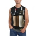 thumbnail image 1 of Balery Two Bottles Of Red And White Wine Camisetas sin mangas para hombre, absorbe la humedad y protege contra el mal olor.-Small, 1 of 7