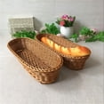 thumbnail image 3 of Wicker Woven Basket Bread Tray Serving For Food Fruit Cosmetic Storage Tabletop Bathroom Storage Kitchen Organizer, 3 of 6