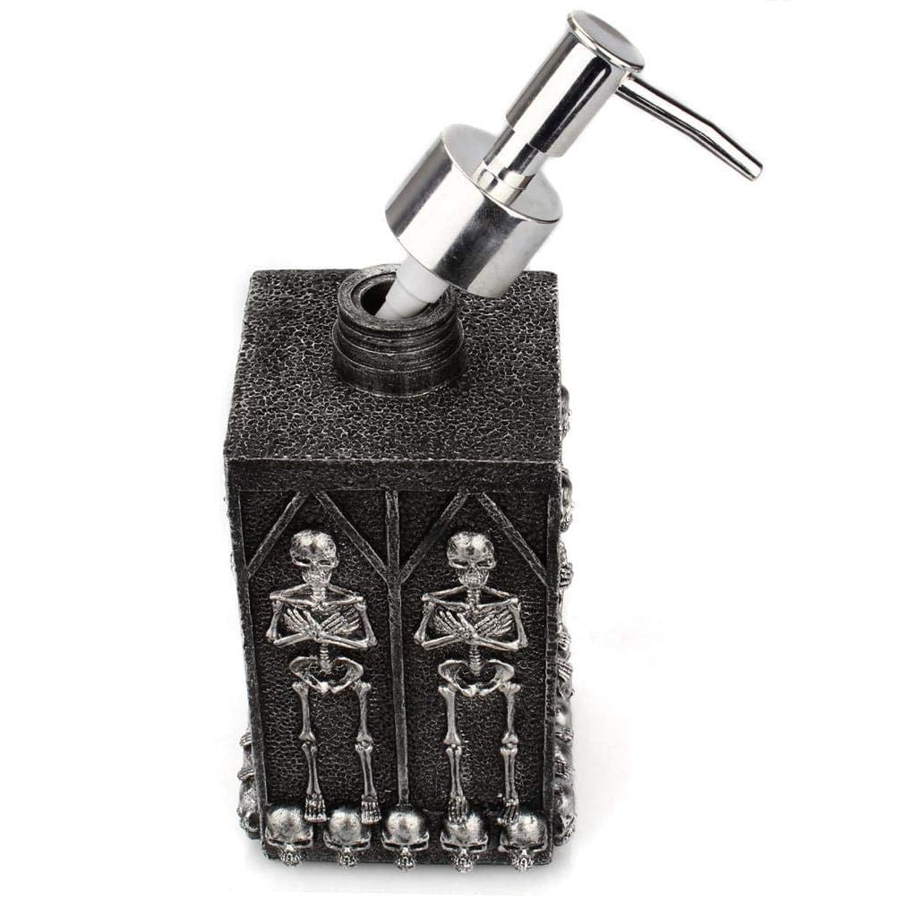 Skull Soap Dispenser Refillable Hand Liquid Lotion Bottle Punk Skeleton Sanitizer Container for Kitchen Bathroom Halloween Decoration 450ML Gifts