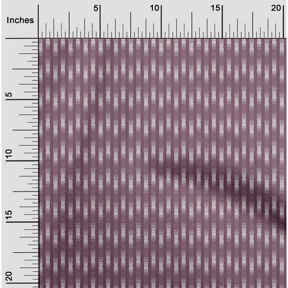 oneOone Cotton Cambric Fabric Stripe Geometric Printed Fabric 1 Yard 56 Inch Wide