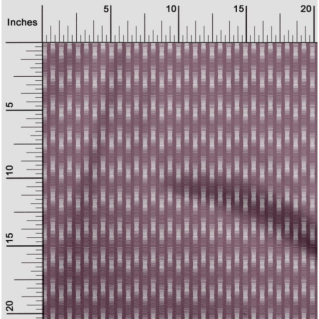 oneOone Cotton Cambric Fabric Stripe Geometric Printed Fabric 1 Yard 56 Inch Wide
