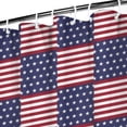 thumbnail image 3 of Red White and Blue Star Striped Pattern Shower Curtain 36"x72" ,Bathroom Decorative Shower Curtains Set with 12 Hooks,Modern Waterproof Washable Shower Curtain, 3 of 6