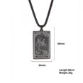 thumbnail image 4 of TEAMER Skeleton Tarot Card Necklace Stainless Steel Amulet Marigold Tarot Card Major Arcana Necklaces for Women Men, 4 of 4